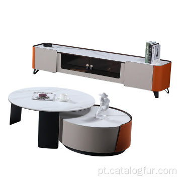 Mesa de centro minimalista Mesa de centro europeia de madeira para móveis de sala de estar